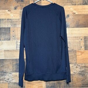 Lululemon Athletica Men's Black Long Sleeve Waffle Textured Shirt Large L